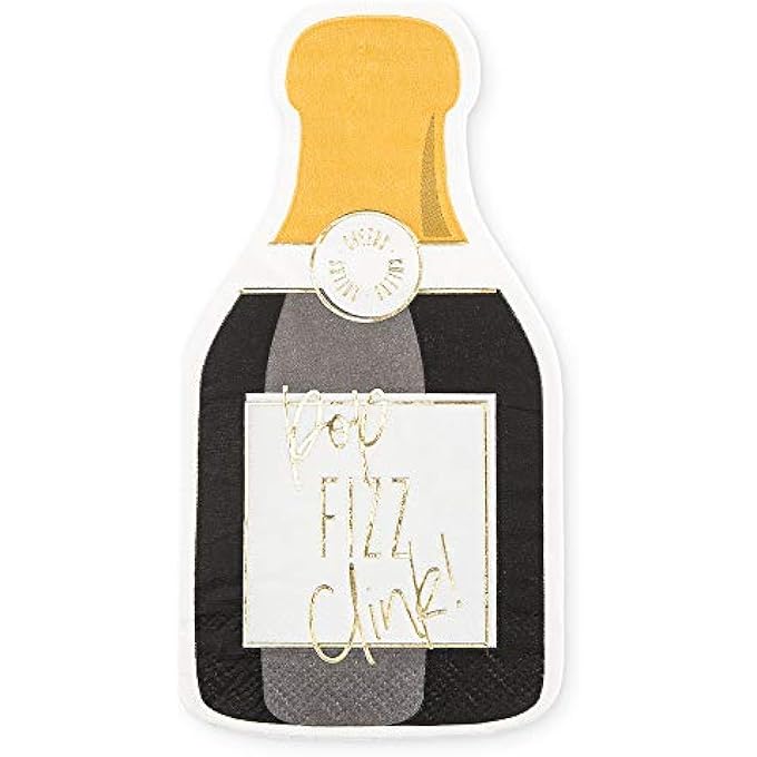 CUTE SPECIAL OCCASION PAPER PARTY NAPKINCHAMPAGNE BOTTLESET OF 40 - Image 1